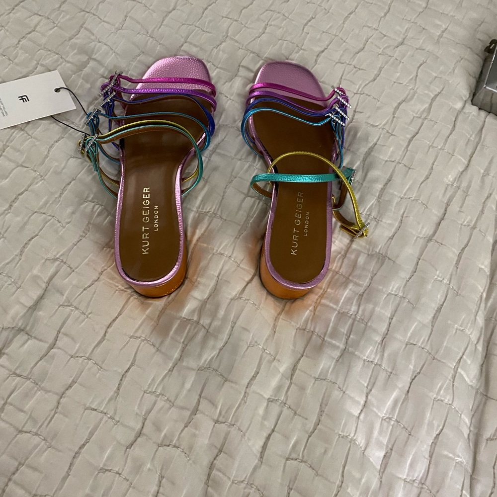 Kurt Geiger rainbow slides